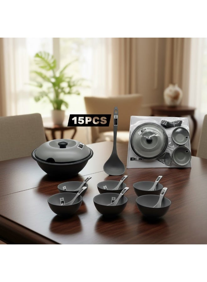 15-Piece Melamine Soup Set – Healthy, Elegant, and Practical